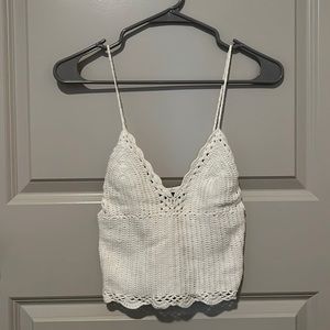 Brandy Melville crochet crop top